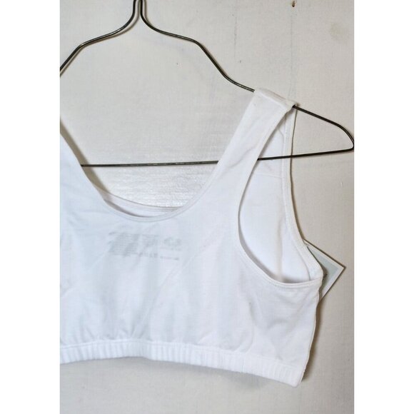New Fruit of the Loom Women's White Wide Strap Sheer Sports Bra Size 36 - Picture 4 of 5